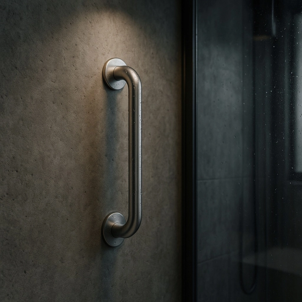 RĄCZKA UCHWYT DRZWIOWY ANTABA DRZWIOWA PORĘCZ 30 cm SREBRNA INOX POJEDYNCZA