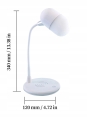 LAMPKA NOCNA SZKOLNA BIURKOWA INDUKCYJNA ŁADOWARKA GŁOŚNIK BLUETOOTH BIAŁA