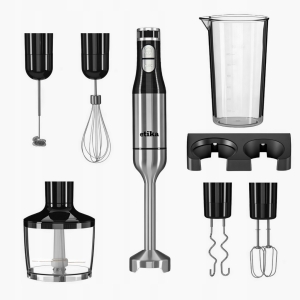 BLENDER WIELOFUNKCYJNY MIKSER RĘCZNY TYTANOWE OSTRZE ZESTAW BLENDUJĄCY