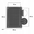 KRATKA WENTYLACYJNA METALOWA PRZYKRĘCANA MALOWANA Z SIATKĄ 20X30 CM SZARA