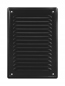 KRATKA WENTYLACYJNA METALOWA WENTYLACJA Z SIATKĄ PRZYKRĘCANA 20X30 CZARNA