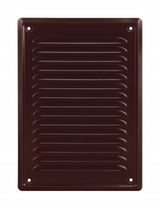 KRATKA WENTYLACYJNA Z SIATKĄ PRZYKRĘCANA 20X30 CM WENTYLACJA METAL BRĄZOWA