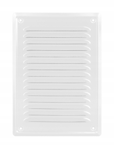 KRATKA WENTYLACYJNA METALOWA PRZYKRĘCANA Z SIATKĄ 20X30 CM WENTYLACJA BIAŁA