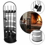 KOMPLETNY ZESTAW DO KOMINKA PALENISKA PRZYBORNIK KOMINKOWY 5 CZ NIERDZEWNY