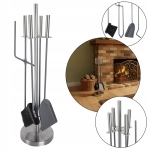 PRZYBORNIK KOMINKOWY ZESTAW NARZĘDZI DO KOMINKA STAL NIERDZEWNA 5 CZĘŚCI