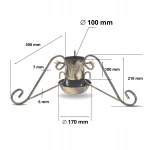 STOJAK CHOINKOWY Z MISĄ DUŻY 100 mm ZBIORNIK DONICA POD CHOINKĘ DRZEWKO