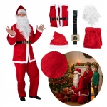 STRÓJ ŚWIĘTEGO MIKOŁAJA KOSTIUM ŚWIĄTECZNY PRZEBRANIE GWIAZDOR PLUSZOWY