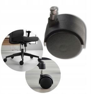 KÓŁKO OBROTOWE Z BOLCEM PLASTIKOWE FI 40 MM DO KRZESEŁ BIUROWYCH STOLIKÓW