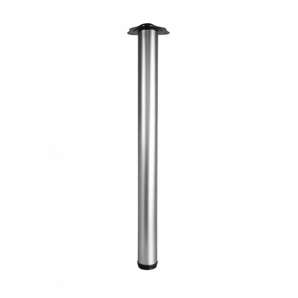 NOGA MEBLOWA FI 60 MM DO STOŁÓW MEBLI BLATÓW H 710 OKRĄGŁA STAL ALUMINIUM