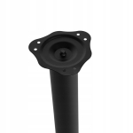 NOGA MEBLOWA FI 60 MM CYLINDRYCZNA DO MEBLI BLATÓW 71 CM 1 SZT STAL CZARNA