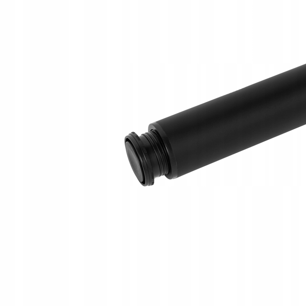 NOGA MEBLOWA FI 60 MM CYLINDRYCZNA DO MEBLI BLATÓW 71 CM 1 SZT STAL CZARNA