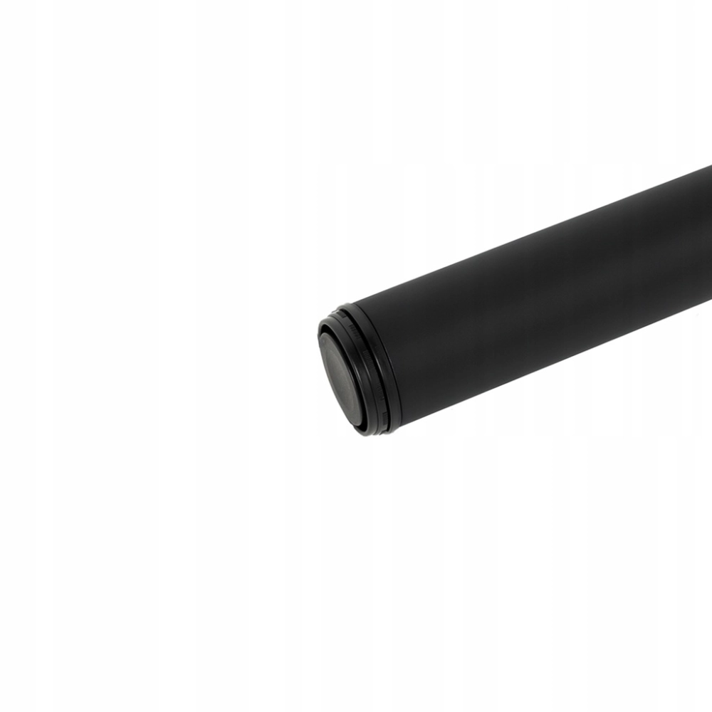 NOGA MEBLOWA FI 60 MM CYLINDRYCZNA DO MEBLI BLATÓW 71 CM 1 SZT STAL CZARNA