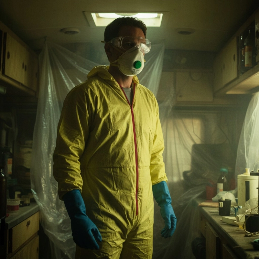 STRÓJ CHEMIKA KOMBINEZON 3XL KOSTIUM BREAKING BAD JESSE PIKMAN ROZMIAR XXXL