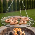 RUSZT DO GRILLA NIERDZEWNY OKRĄGŁY FI 45 CM WISZĄCY DO GRILLOWANIA TRÓJNÓG