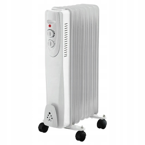 GRZEJNIK OLEJOWY ELEKTRYCZNY ENERGOOSZCZĘDNY TERMOSTAT 1500W 7ŻEBROWY DUŻY