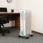 GRZEJNIK OLEJOWY ELEKTRYCZNY ENERGOOSZCZĘDNY TERMOSTAT 1500W 7ŻEBROWY DUŻY