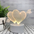 LAMPKA NOCNA LOVE SERCA 3D ILLUSION DO SYPIALNI DLA DZIECI PREZENT USB