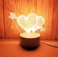 LAMPKA NOCNA LOVE SERCA 3D ILLUSION DO SYPIALNI DLA DZIECI PREZENT USB