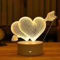 LAMPKA NOCNA LOVE SERCA 3D ILLUSION DO SYPIALNI DLA DZIECI PREZENT USB