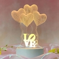 LAMPKA NOCNA LOVE 3D ILLUSION DO SYPIALNI DLA DZIECI PREZENT USB SERCA