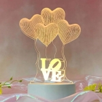 LAMPKA NOCNA LOVE 3D ILLUSION DO SYPIALNI DLA DZIECI PREZENT USB SERCA