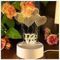 LAMPKA NOCNA LOVE 3D ILLUSION DO SYPIALNI DLA DZIECI PREZENT USB SERCA