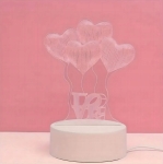 LAMPKA NOCNA LOVE 3D ILLUSION DO SYPIALNI DLA DZIECI PREZENT USB SERCA