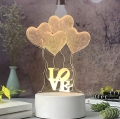 LAMPKA NOCNA LOVE 3D ILLUSION DO SYPIALNI DLA DZIECI PREZENT USB SERCA