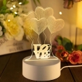 LAMPKA NOCNA LOVE 3D ILLUSION DO SYPIALNI DLA DZIECI PREZENT USB SERCA