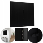 DRZWICZKI REWIZYJNE MASKUJĄCE REWIZJA OSŁONA 110X90 CM METALOWE CZARNE