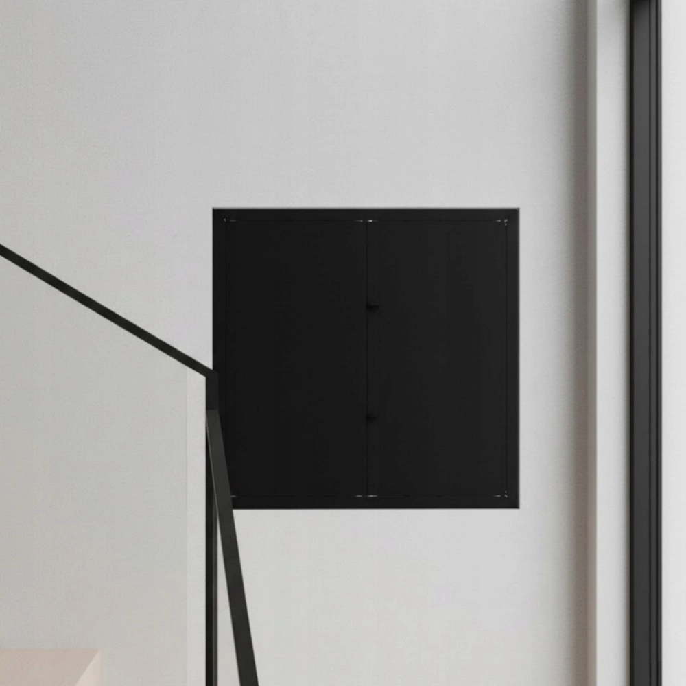 DRZWICZKI REWIZYJNE MASKUJĄCE REWIZJA OSŁONA 110X90 CM METALOWE CZARNE