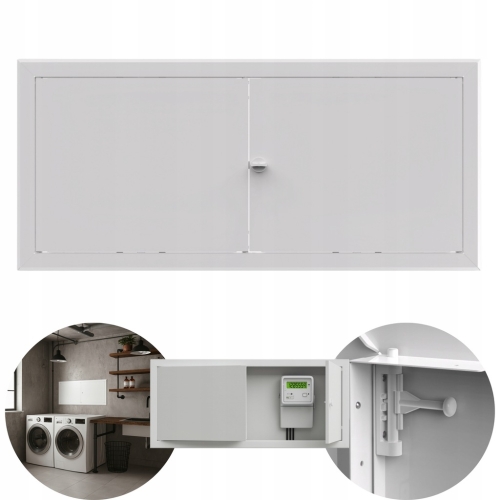 DRZWICZKI REWIZYJNE REWIZJA OSŁONA INSTALACJI KLAPA 120X30 CM METAL BIAŁE