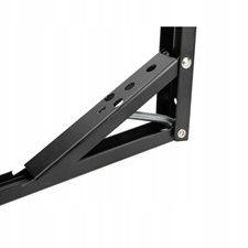 KĄTOWNIK SKŁADANY 200x1.4mm CZARNY MATOWY STALOWY Z MECHANIZMEM SPRĘŻYNOWYM