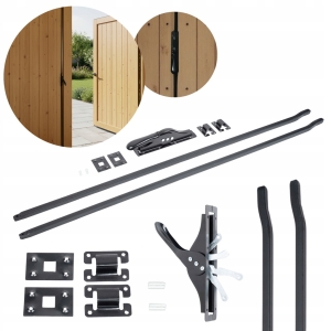 ZASUWA GARAŻOWA BASKWIL 215 CM ZASUWKA BASKWILOWA ZAMKNIĘCIE BRAM CZARNA