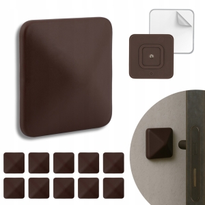 ODBOJNIK ŚCIENNY SAMOPRZYLEPNY OGRANICZNIK 50X50 MM BRĄZOWY ZESTAW 10 SZT