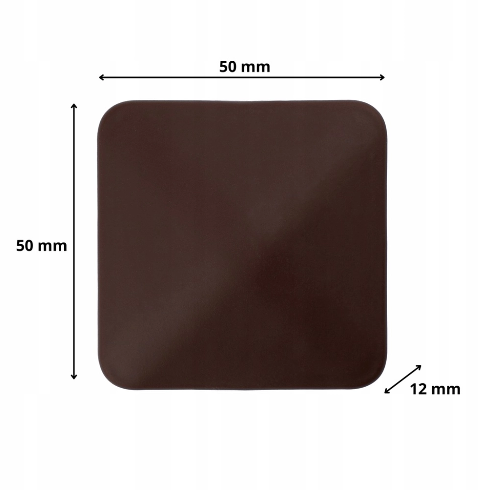 ODBOJNIK ŚCIENNY SAMOPRZYLEPNY OGRANICZNIK 50X50 MM BRĄZOWY ZESTAW 10 SZT