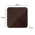 ODBOJNIK ŚCIENNY SAMOPRZYLEPNY OGRANICZNIK 50X50 MM BRĄZOWY ZESTAW 10 SZT