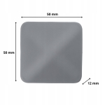 ODBOJNIK ŚCIENNY OCHRONNY PRZYKLEJANY KWADRATOWY 50X50 MM SZARY 10 SZT