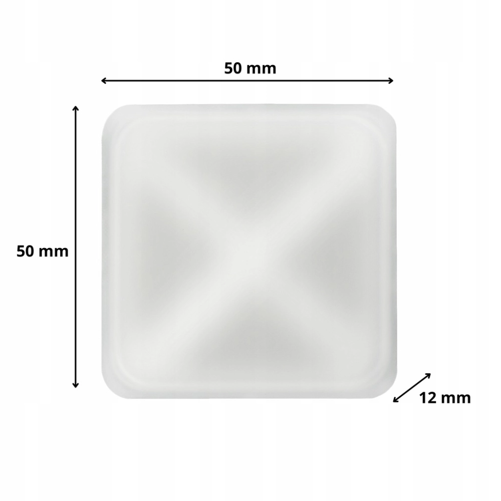 ODBOJNIK OCHRONNY OGRANICZNIK PRZYKLEJANY 50X50 MM TRANSPARENTNY 10 SZTUK
