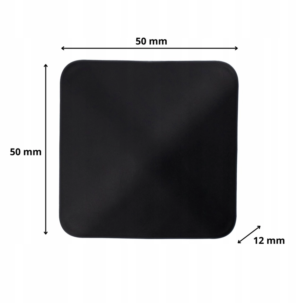 ZESTAW 10 ODBOJNIKÓW DRZWIOWYCH KWADRATOWY SAMOPRZYLEPNY 50X50 MM CZARNY