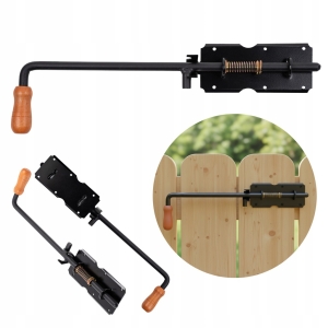 ZASUWA SPRĘŻYNOWA ZABEZPIECZENIE BLOKADA DO DRZWI BRAM 480 MM DUŻA CZARNA