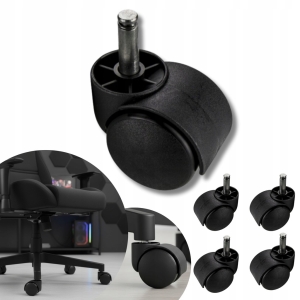 KÓŁKO OBROTOWE Z BOLCEM FI 50 MM KOMPLET KÓŁEK MEBLOWYCH DO MEBLI KRZESEŁ