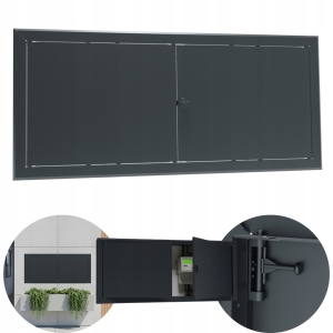DRZWICZKI REWIZYJNE METALOWE MASKUJĄCE OSŁONOWE REWIZJA 110X50 CM GRAFITOWE