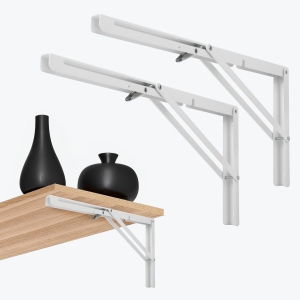 KĄTOWNIK SKŁADANY 200x105x1.5mm BIAŁY STALOWY Z MECHANIZMEM SPRĘŻYNOWYM