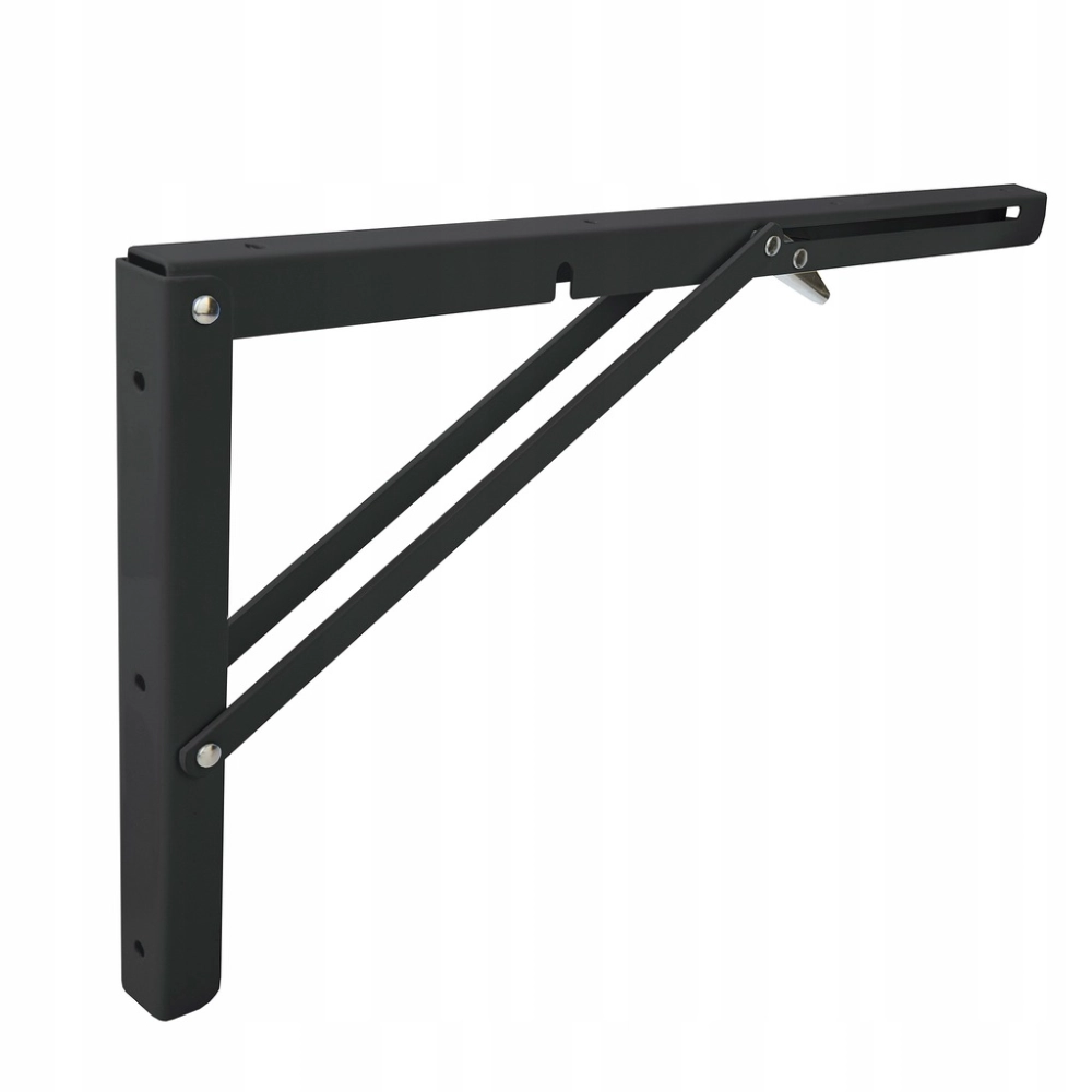 KĄTOWNIK SKŁADANY 200x105x1.5mm CZARNY STALOWY Z MECHANIZMEM SPRĘŻYNOWYM