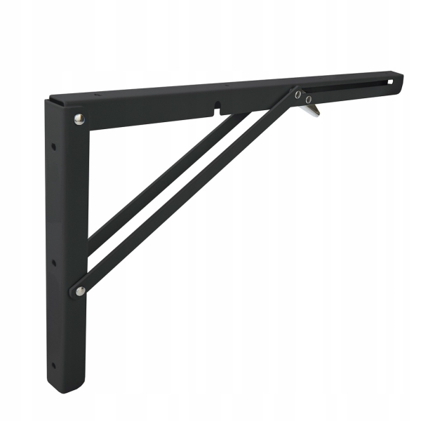 KĄTOWNIK SKŁADANY 200x105x1.5mm CZARNY STALOWY Z MECHANIZMEM SPRĘŻYNOWYM