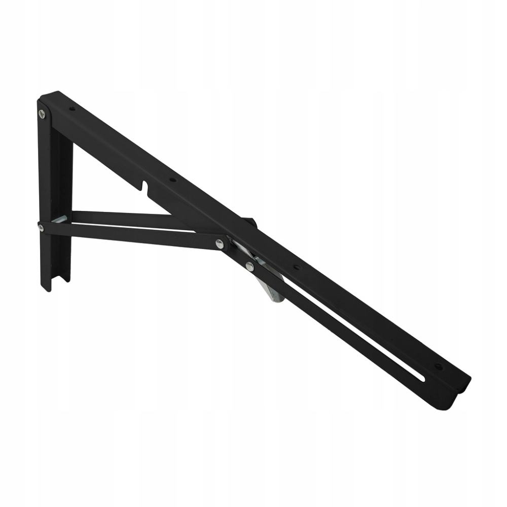 KĄTOWNIK SKŁADANY 200x105x1.5mm CZARNY STALOWY Z MECHANIZMEM SPRĘŻYNOWYM