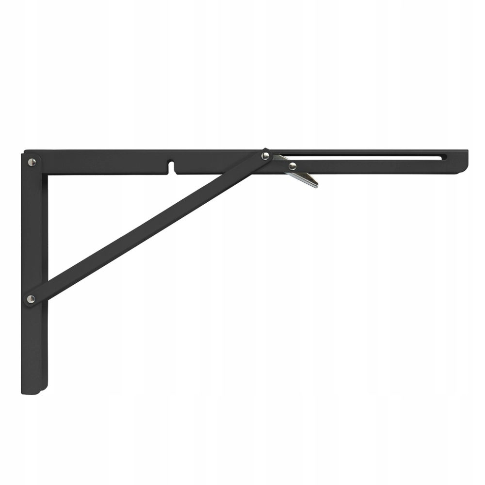 KĄTOWNIK SKŁADANY 200x105x1.5mm CZARNY STALOWY Z MECHANIZMEM SPRĘŻYNOWYM
