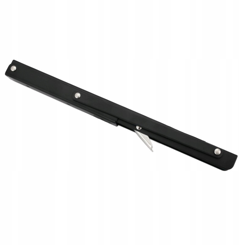 KĄTOWNIK SKŁADANY 200x105x1.5mm CZARNY STALOWY Z MECHANIZMEM SPRĘŻYNOWYM