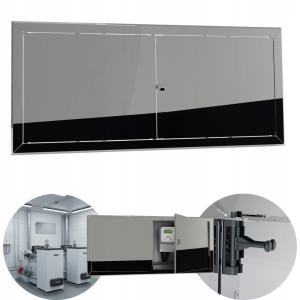 DRZWICZKI REWIZYJNE METALOWE REWIZJA OSŁONA INSTALACJI 120X40 CM NIERDZEWNE